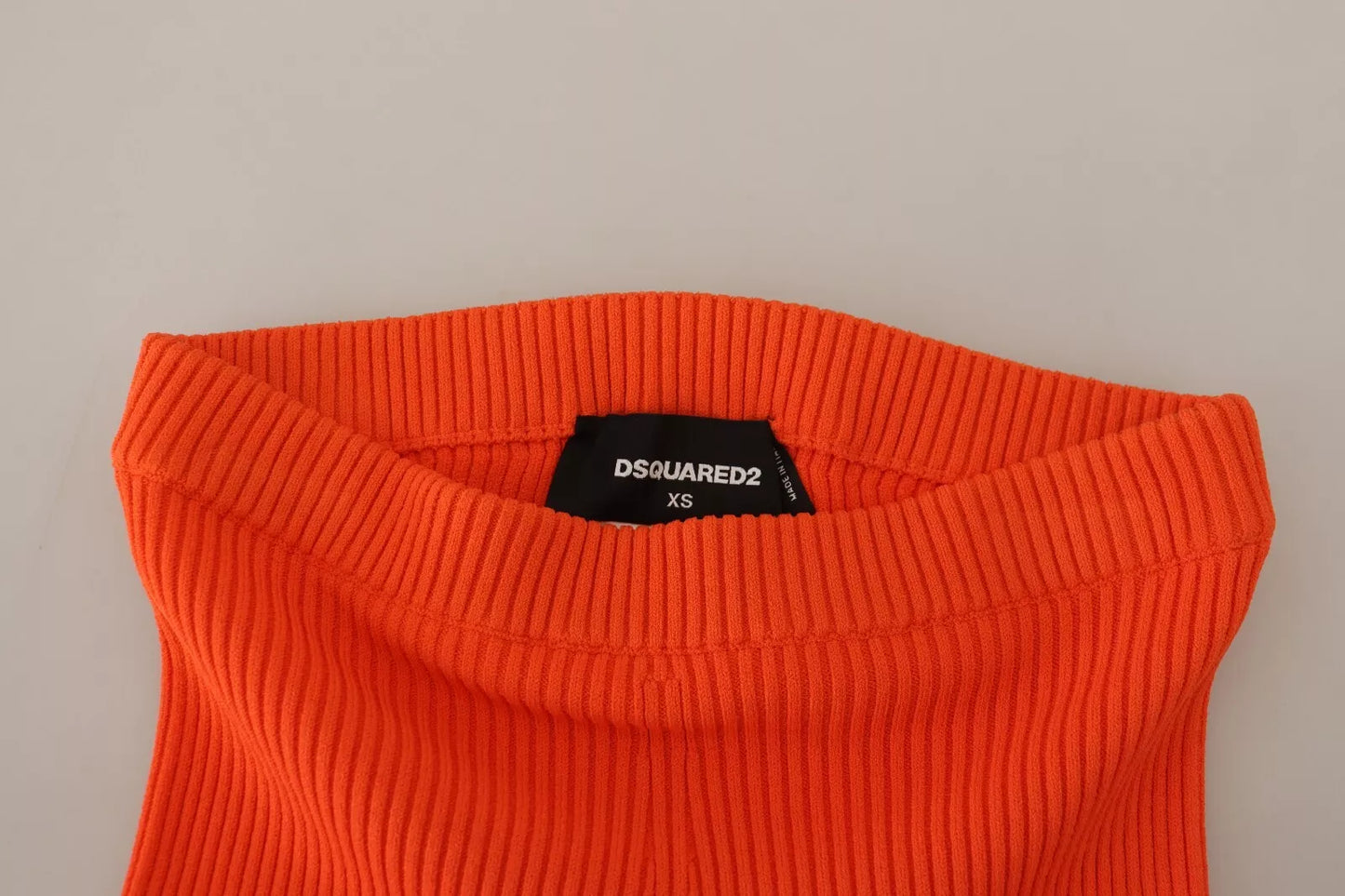 Dsquared² Orangefarbene Bermudashorts aus Viskose mit mittlerer Taille und schmaler Passform