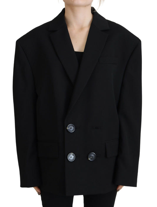 Dsquared² Musta Double Breasted Coat Blazer -takki