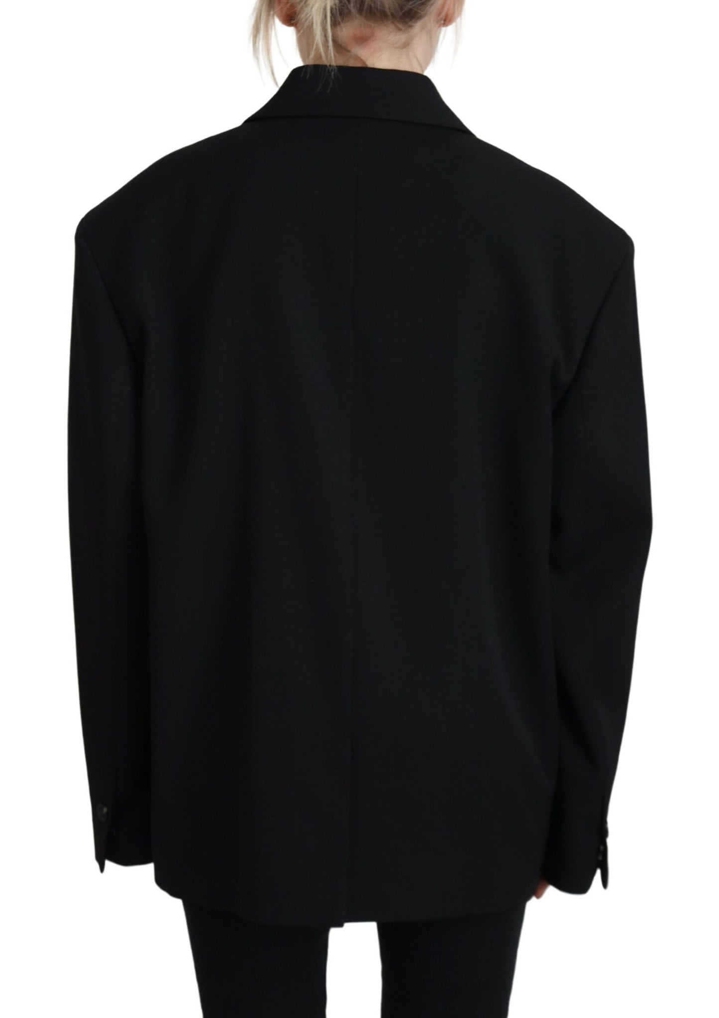 Dsquared² Schwarzer doppelreihiger Mantel Blazer Jacke