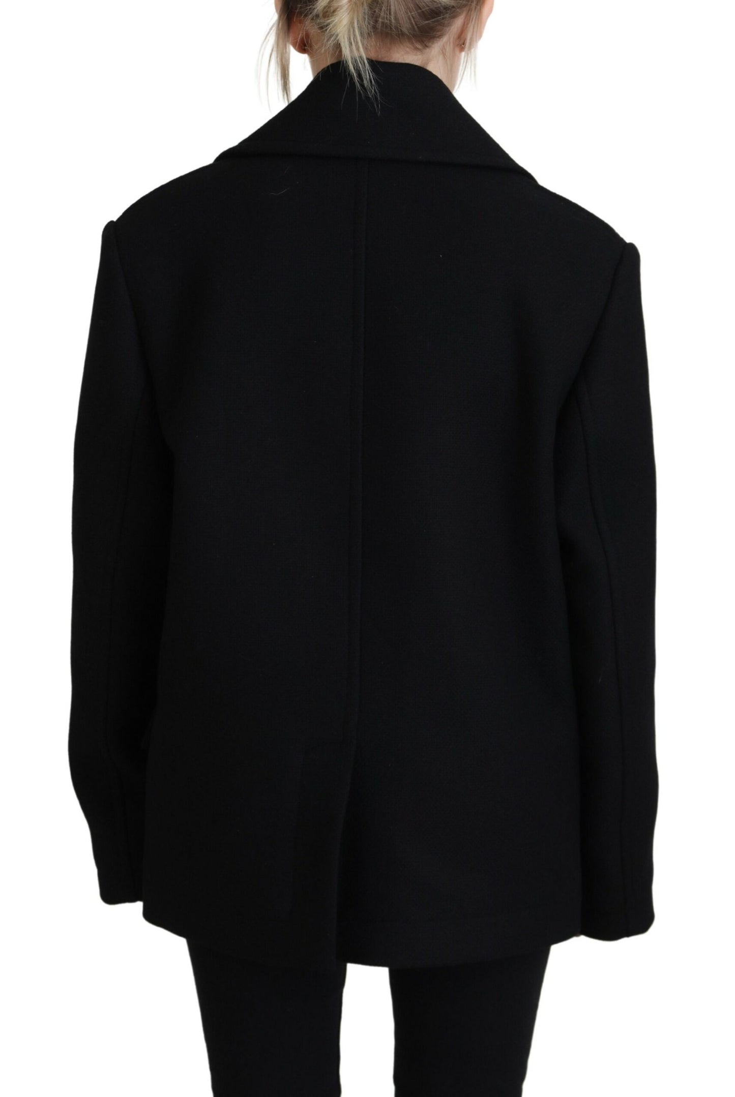 Dsquared² Schwarzer doppelreihiger Mantel Blazer Jacke