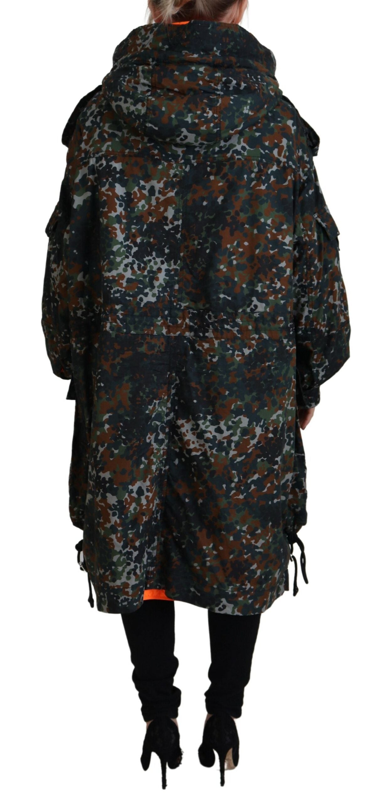 Dsquared² Green Goth Camouflage -hupullinen Parka-takki