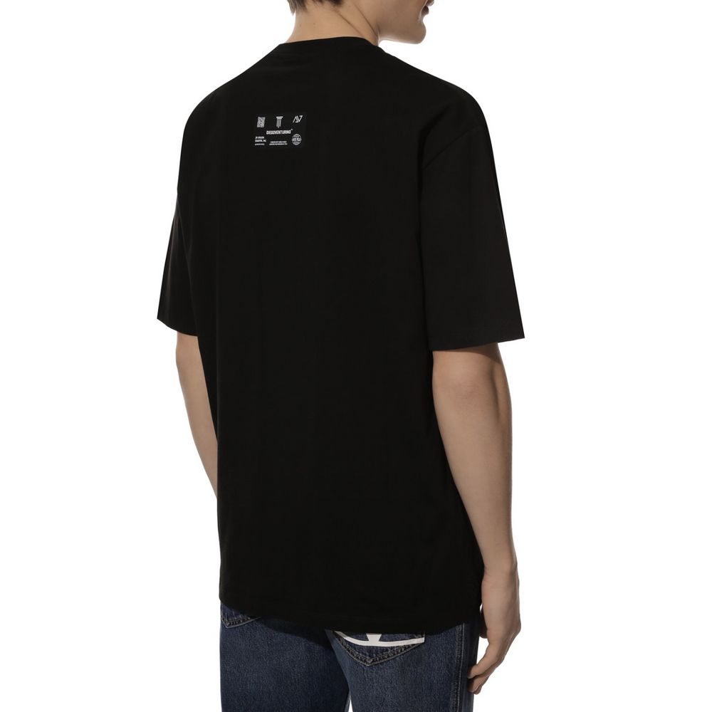 Diego Venturino Elegant Black Designer T-Shirt