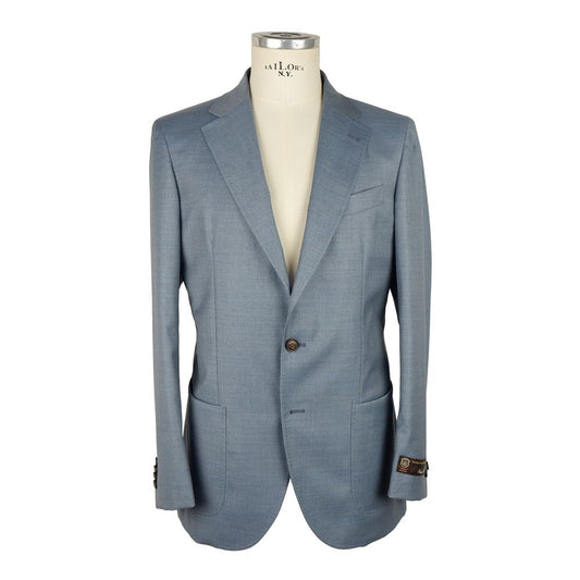 Emilio Romanelli Hellblauer Herren Blazer aus Wolle