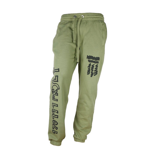 Diego Venturino Green Cotton Tracksuit Pants for Men