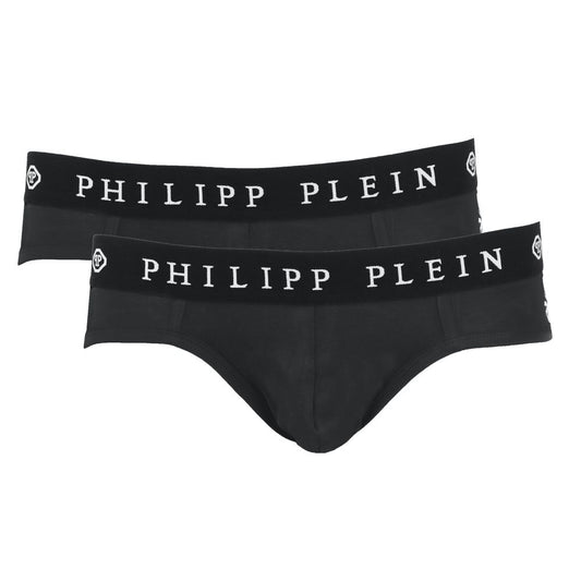 Philipp Plein Black Cotton Miesten Boxer Short Pack