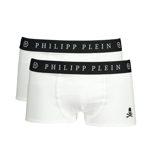 Philipp Plein men's boxer in white cotton