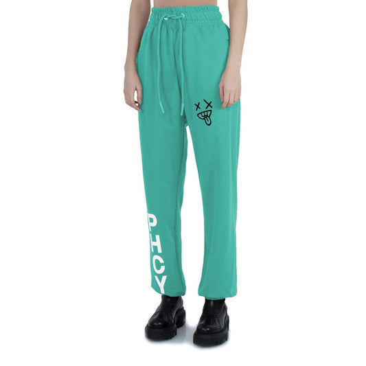 Pharmacy Industry Green Cotton Pants for Women