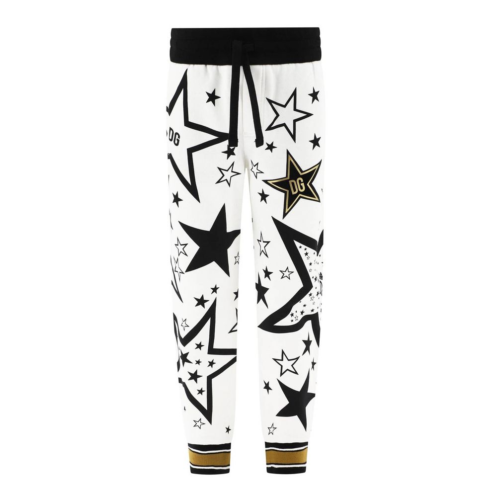 Dolce &amp; Gabbana Elegant printed sweatpants with elastic waistband