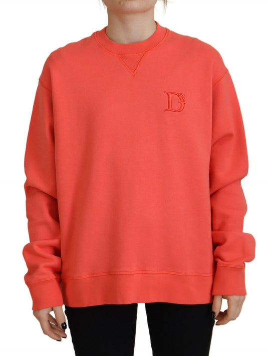 Dsquared² Rosa Logo-Stickerei Frauen Langarm-Pullover