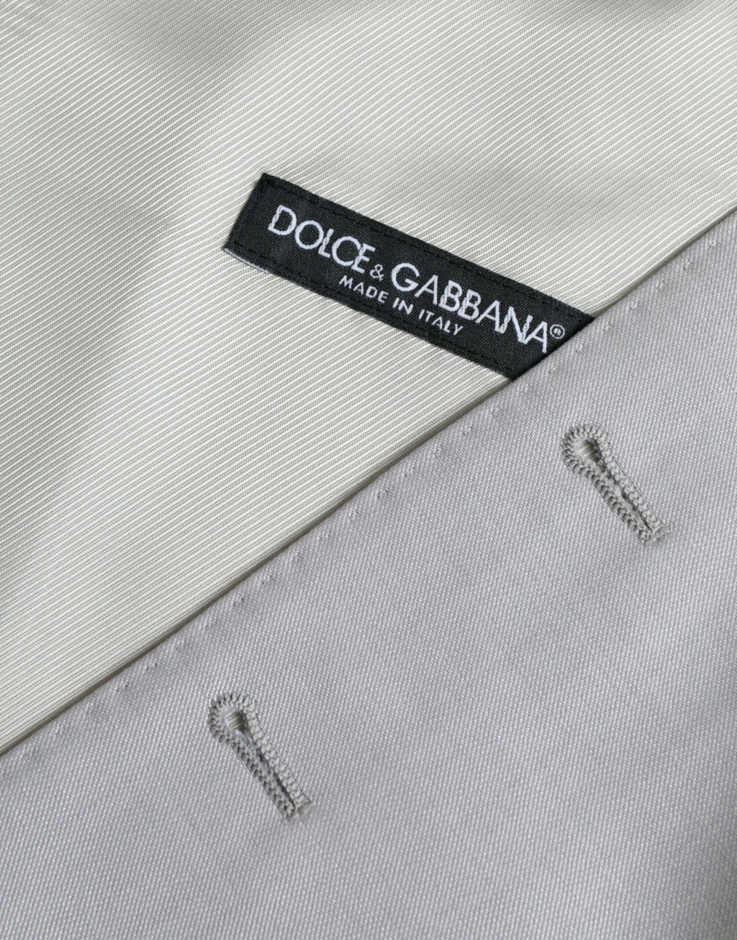 Dolce & Gabbana Hellgraue Wolle Formelle Kleid Weste Weste