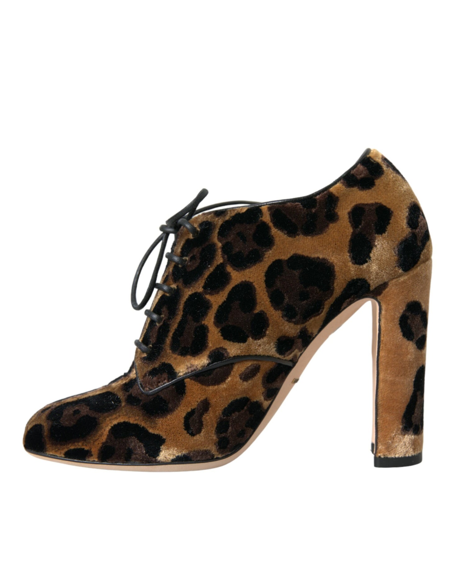 Dolce &amp; Gabbana Ruskea Leopard Hair Lace Up Boots -kengät