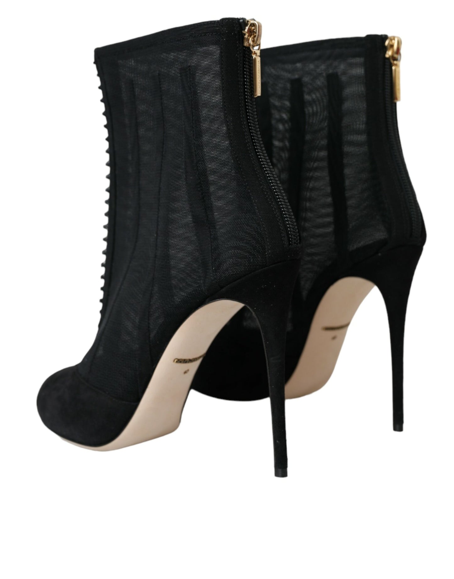 Dolce &amp; Gabbana Black Mesh Stiletto Heels nilkkurit