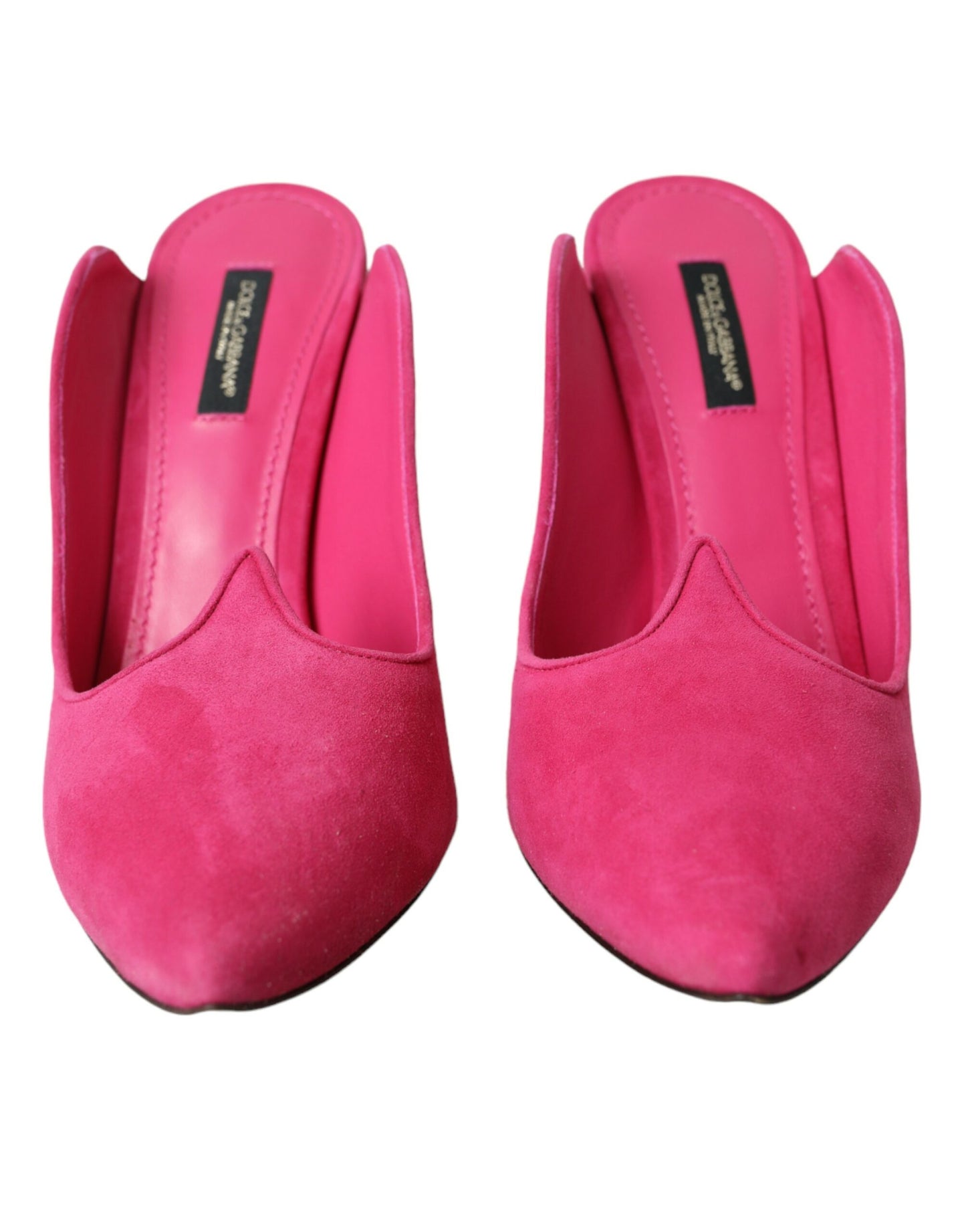 Dolce &amp; Gabbana Fuchsia Suede Mules Sandals -kengät