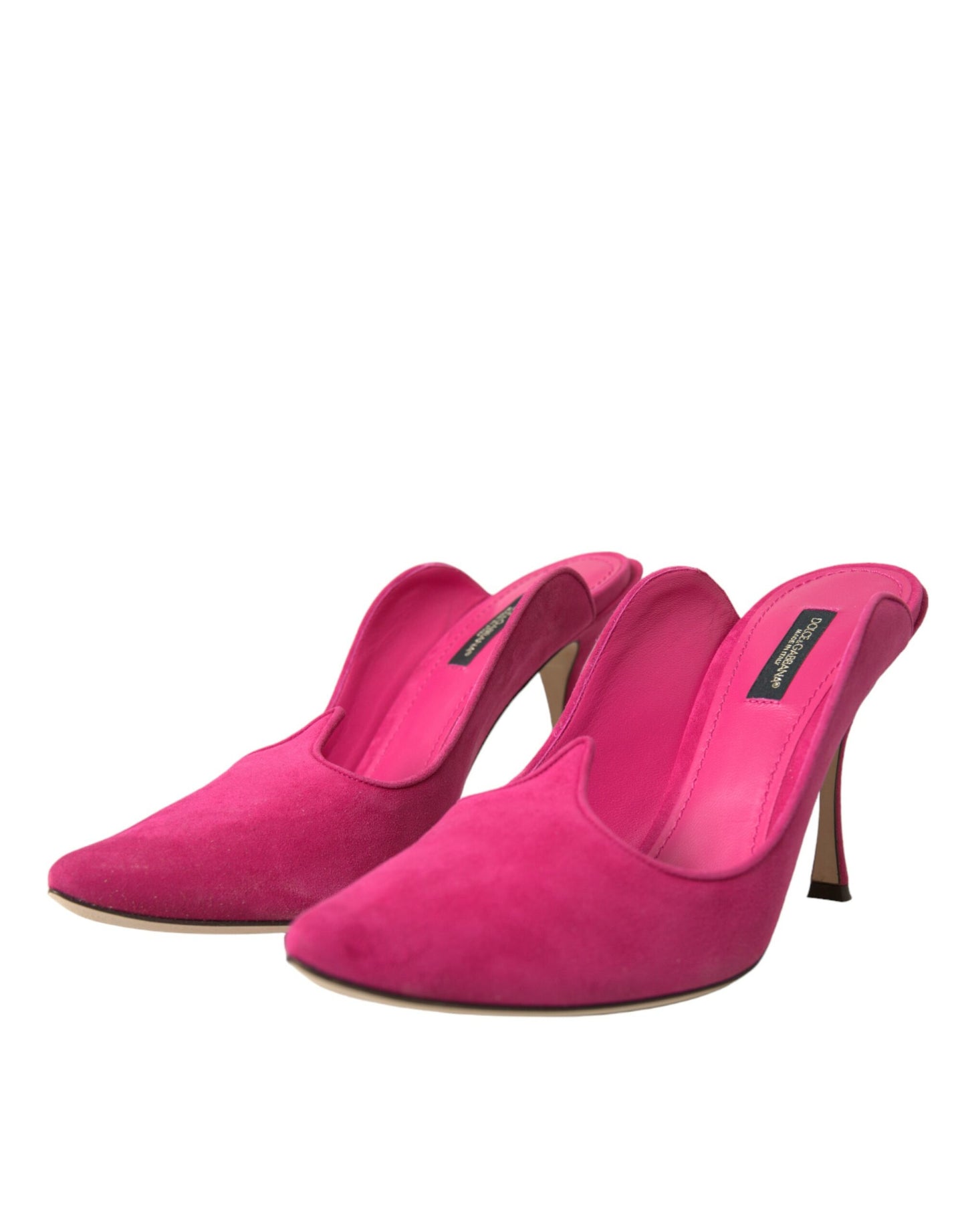 Dolce &amp; Gabbana Fuchsia Suede Mules Sandals -kengät