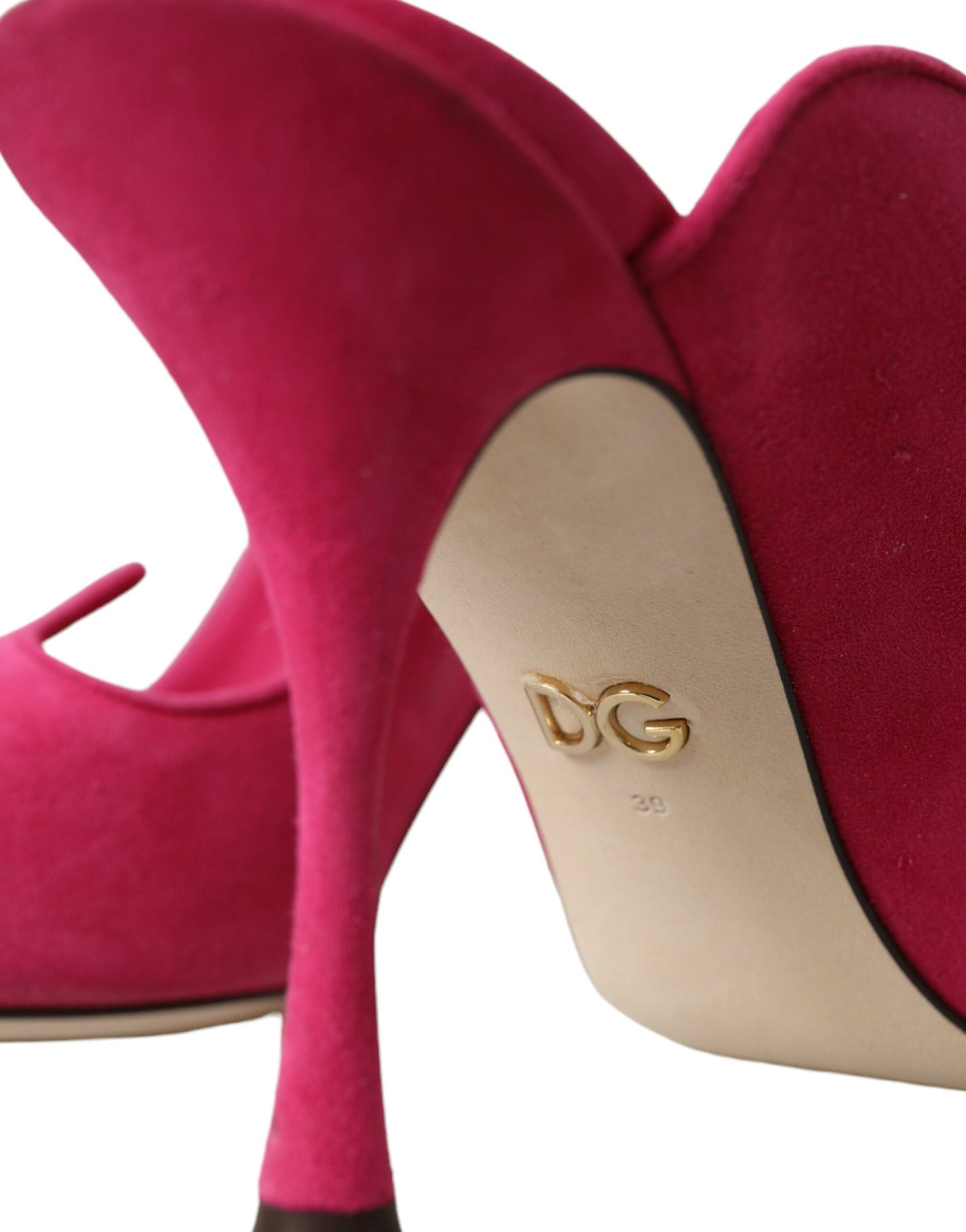 Dolce &amp; Gabbana Fuchsia Suede Mules Sandals -kengät