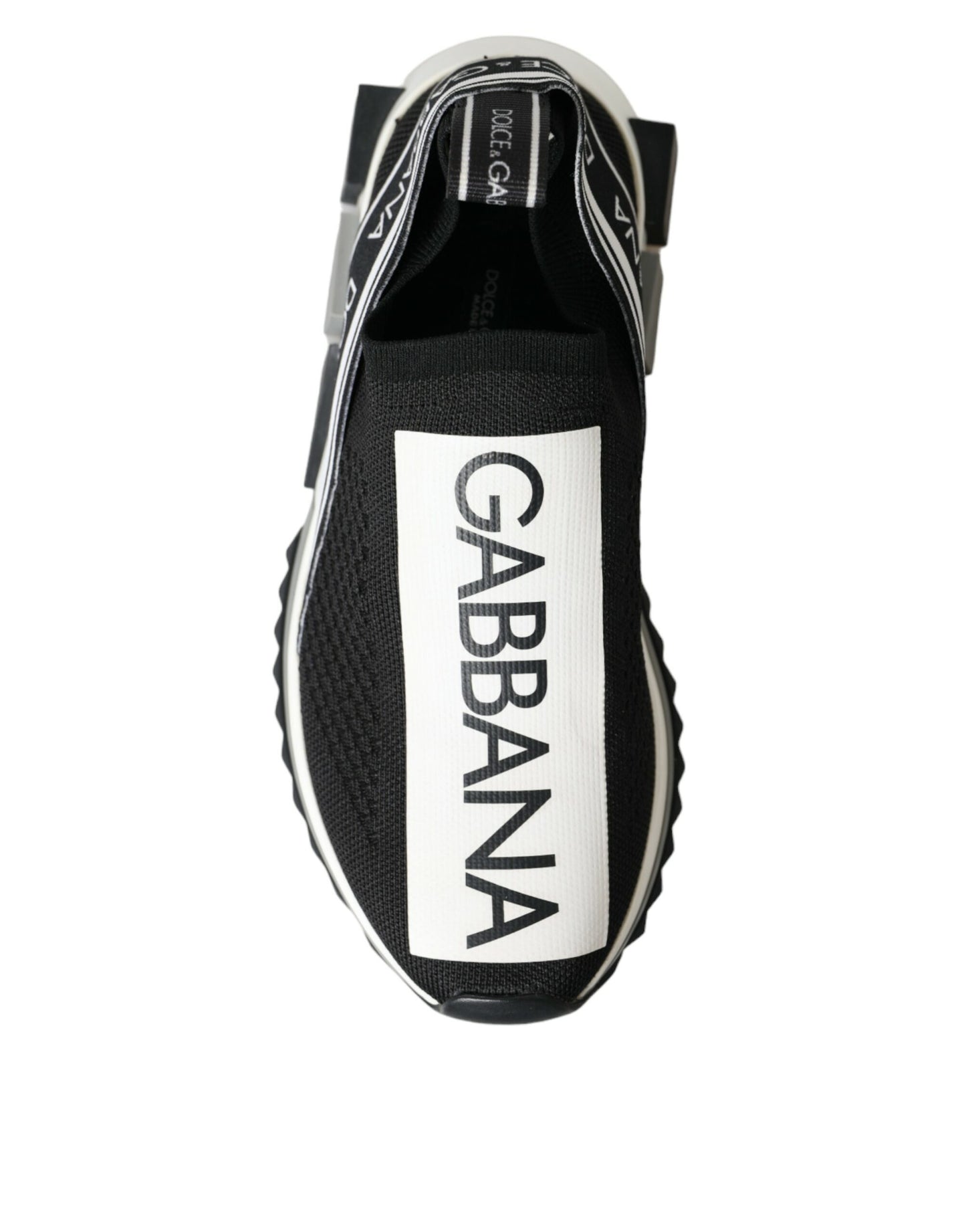 Dolce & Gabbana Schwarz Weiß Slip On Sorrento Sneakers Schuhe