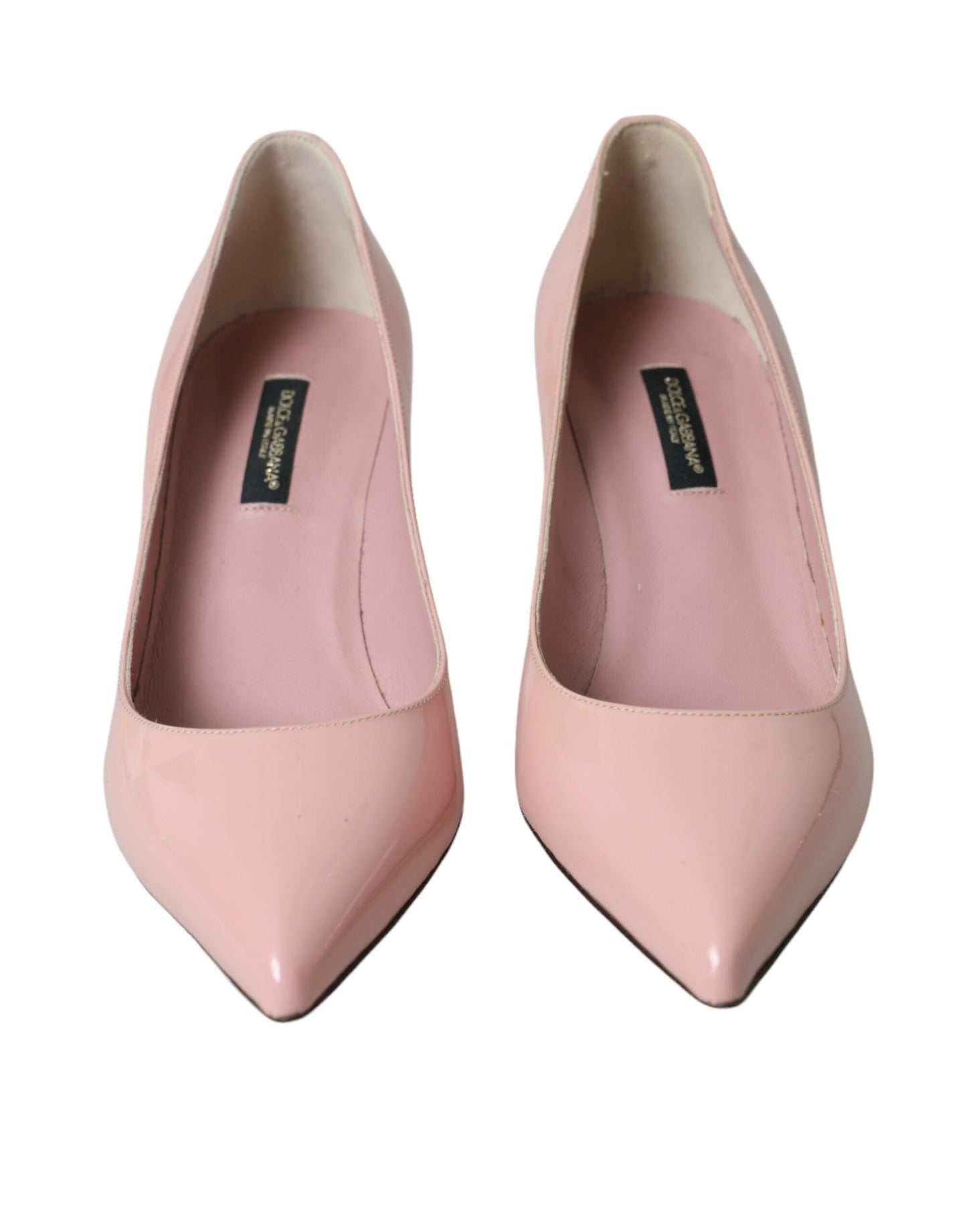 Dolce &amp; Gabbana Light Pink Patent Leather Heels Pumps Shoes