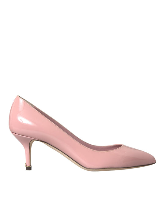 Dolce &amp; Gabbana Vaaleanvaaleanpunainen Patent Leather Heels Pumps -kengät