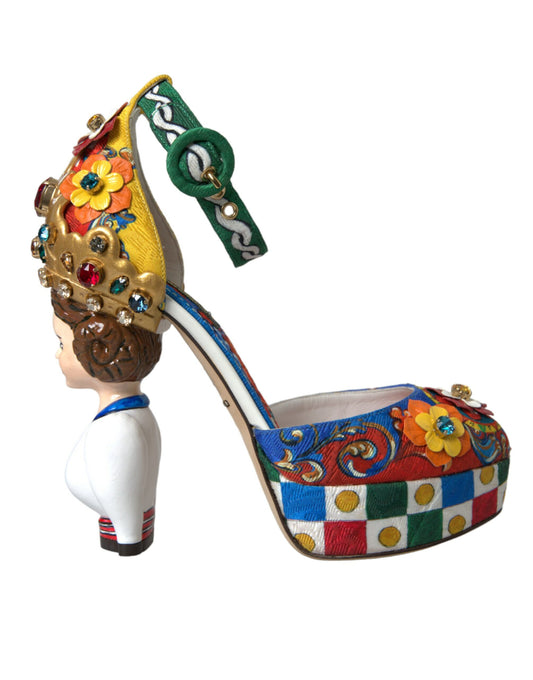 Dolce &amp; Gabbana Multicolor Carretto koristellut sandaalit kengät