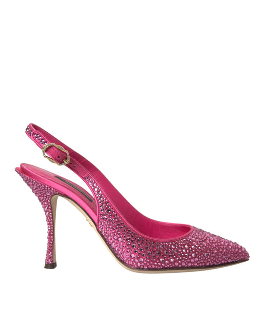 Dolce &amp; Gabbana Pink Slingbacks Crystal Pumps -kengät