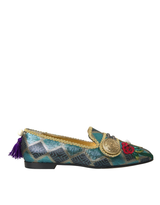 Dolce &amp; Gabbana Moniväriset Jacquard-koristelut Loafers -kengät