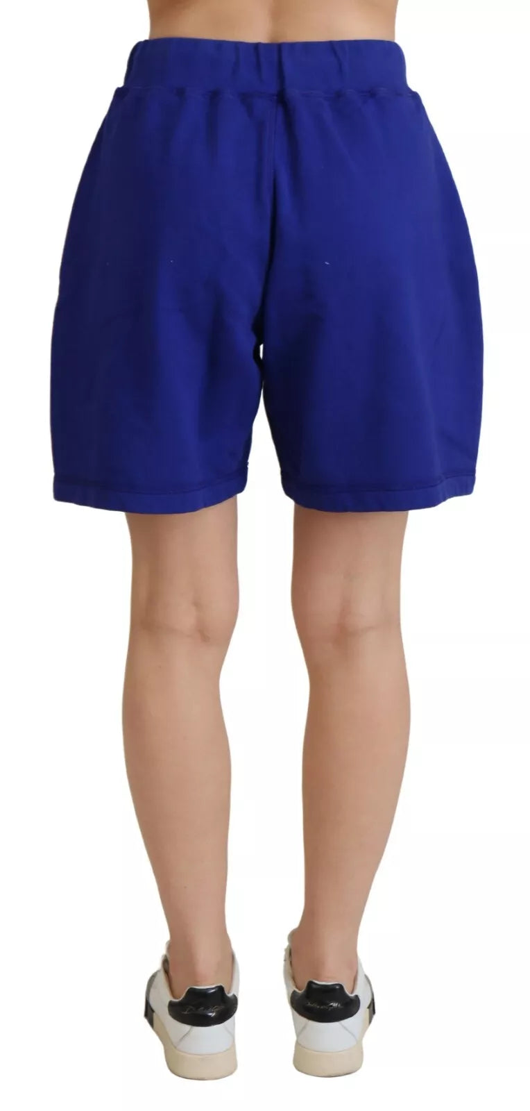 Dsquared² Blaue Logo-Baumwolle Sweatshorts mit hoher Taille Shorts