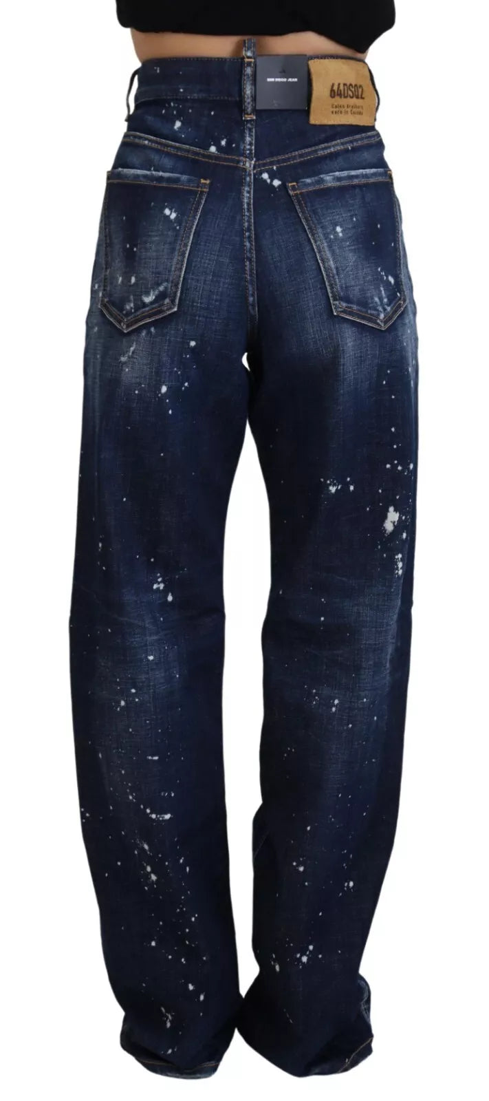 Dsquared² Blaue Jeans mit hoher Taille aus zerrissenem Denim San Diego