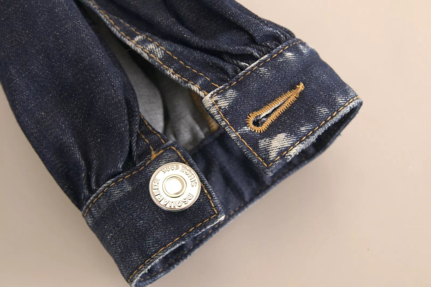 Dsquared² Blaue Cargo-Baumwoll-Baggy-Denim-Jeans mit hoher Taille