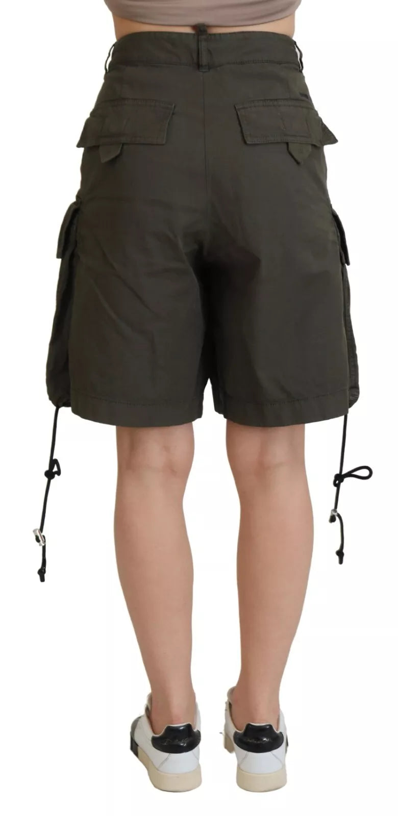 Dsquared² Grüne Cargo-Bermuda-Shorts mit hoher Taille für Frauen