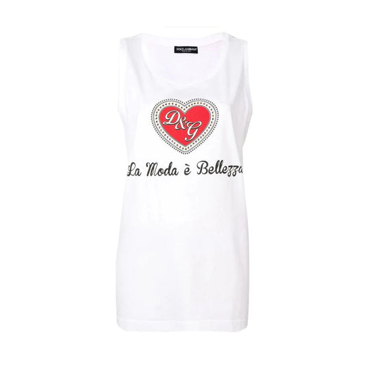 Dolce &amp; Gabbana White Cotton Tank Top for Women