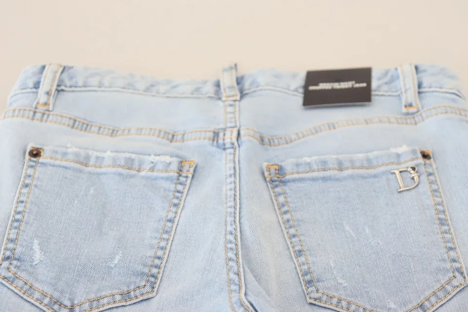 Dsquared² Blue Twiggy Mid Rise Denim Jeans