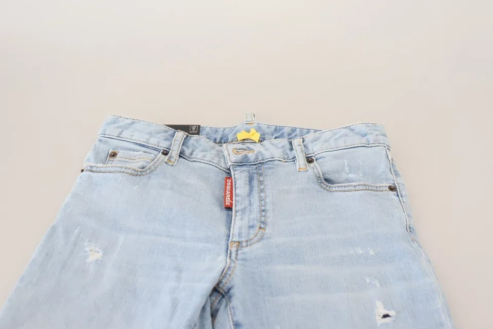 Dsquared² Blue Twiggy Mid Rise Denim Jeans