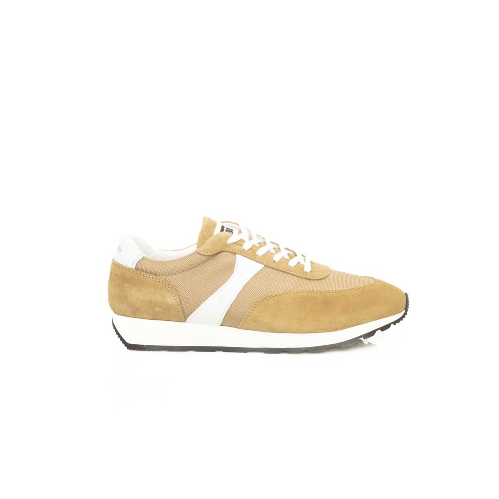 Cerruti 1881 Beige Calfskin Men's Sneakers