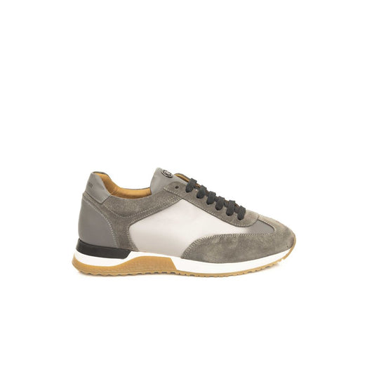 Cerruti 1881 Gray Leather Men's Sneakers