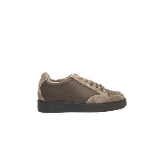 Cerruti 1881 Beige Leder Herren Sneaker