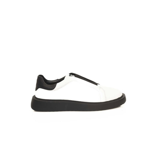 Cerruti 1881 White Calfskin Men's Sneakers