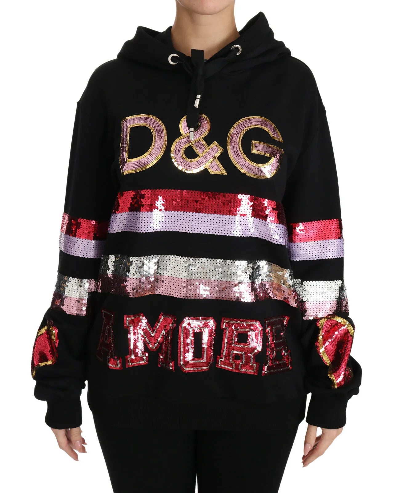 Dolce &amp; Gabbana DG Sequin Hooded Sweater