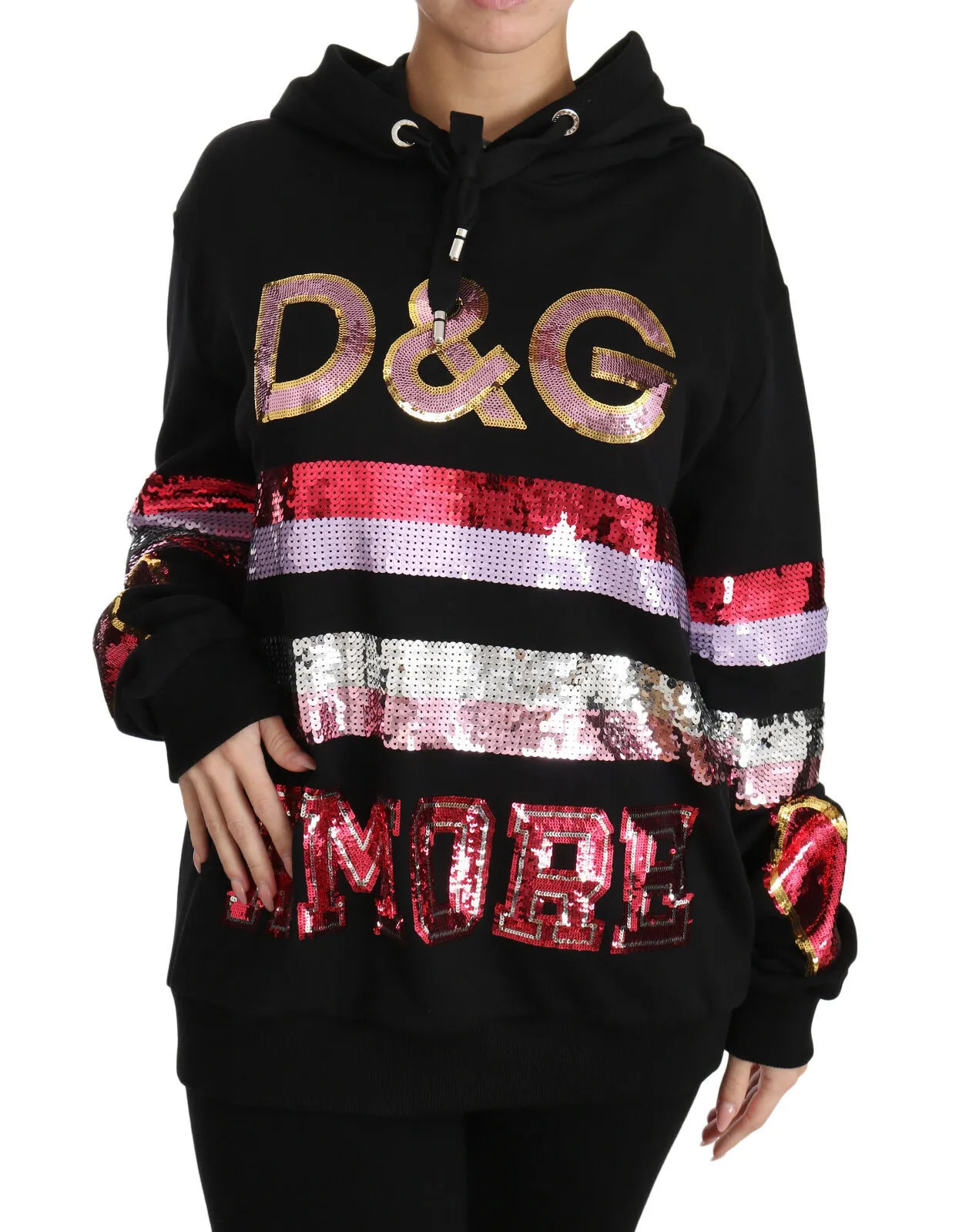 Dolce &amp; Gabbana DG Sequin Hooded Sweater