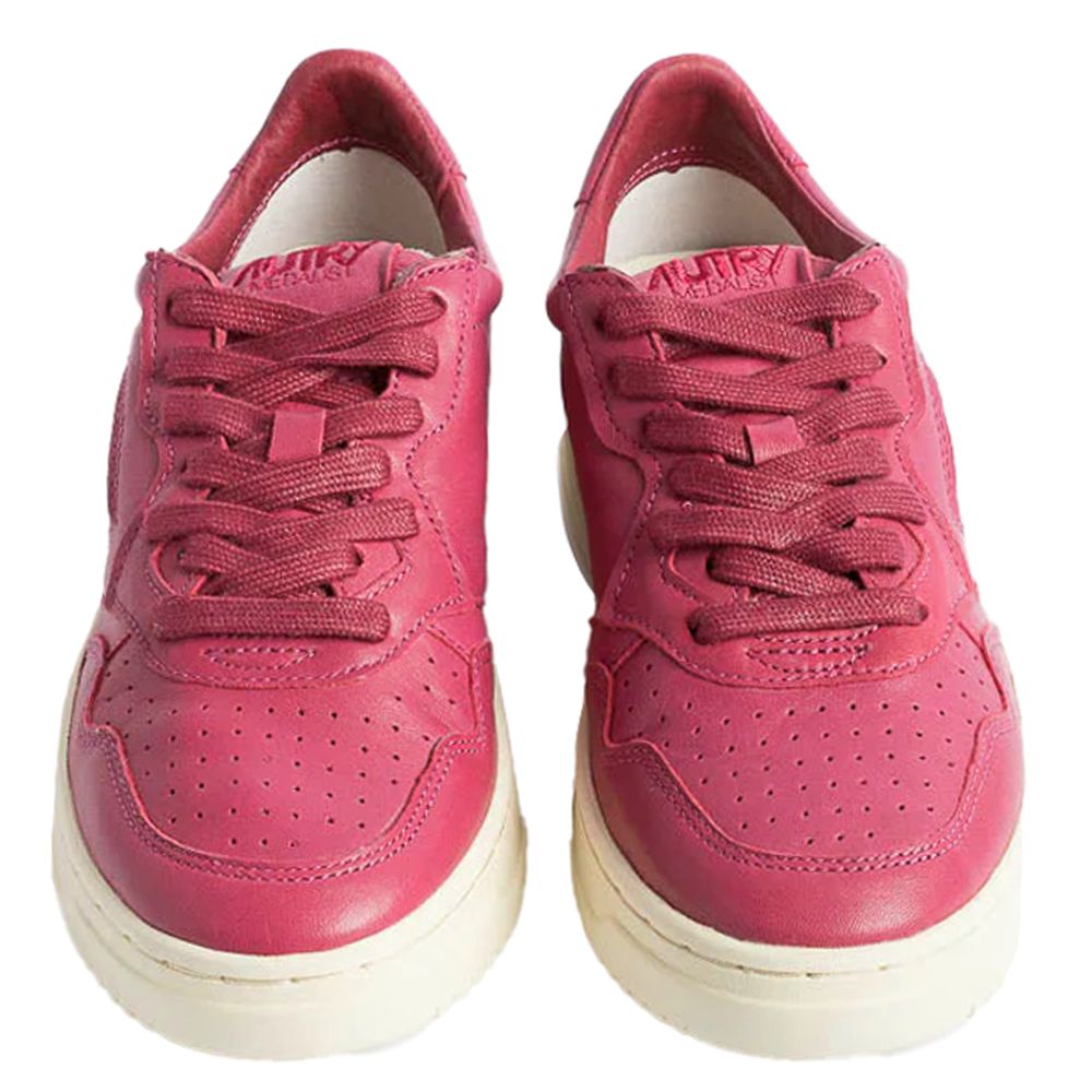 Autry Fuchsia Leather Di Capra Sneakers