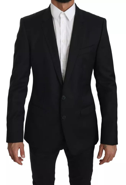 Dolce & Gabbana Schwarzer schlanker Mantel MARTINI Blazer