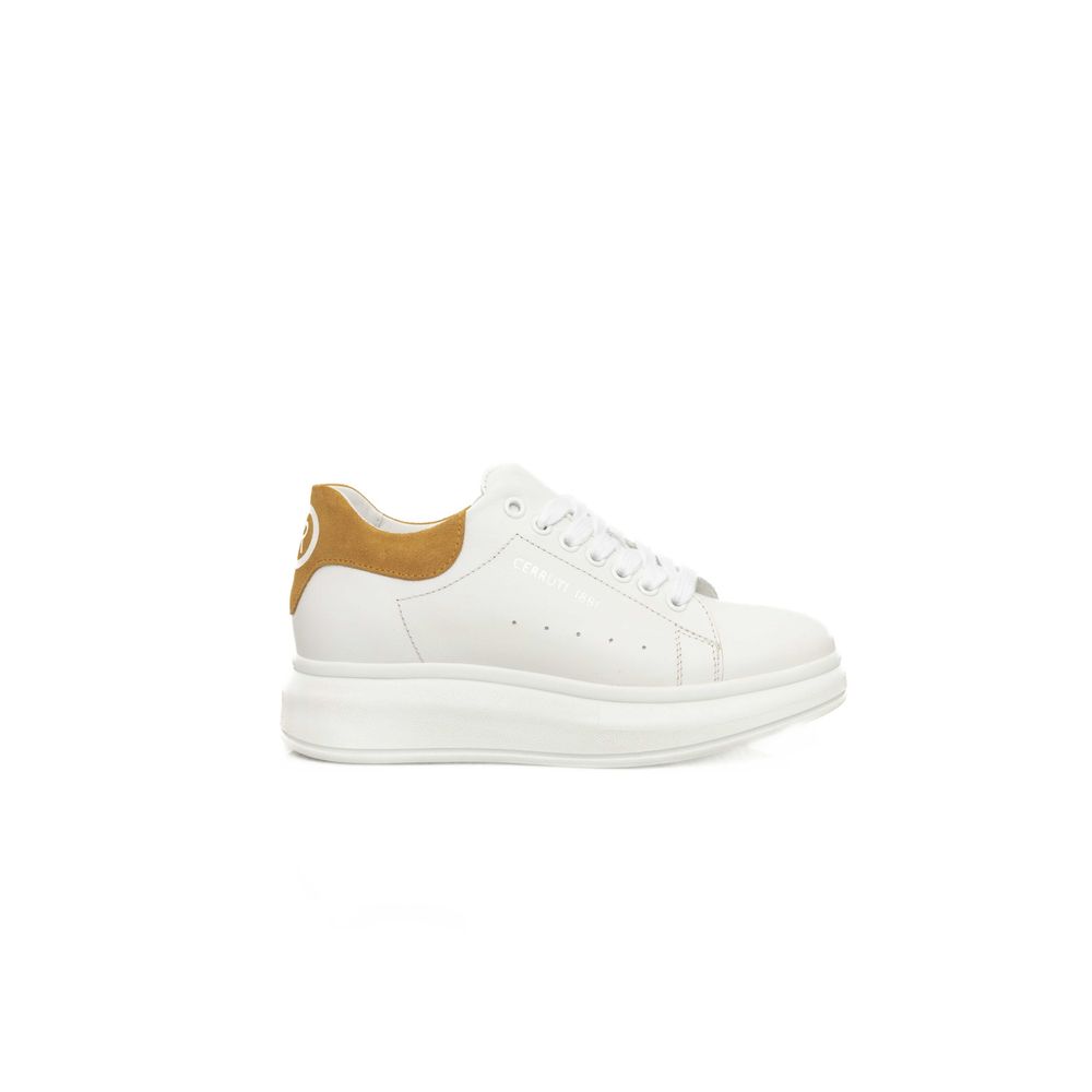 Cerruti 1881 White Leather Women's Sneakers