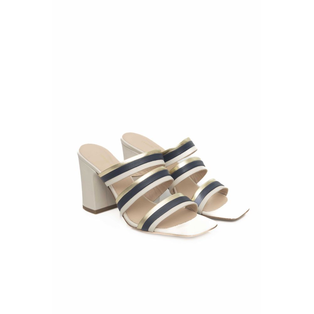 Cerruti 1881 White Goatskin Women's Sandal