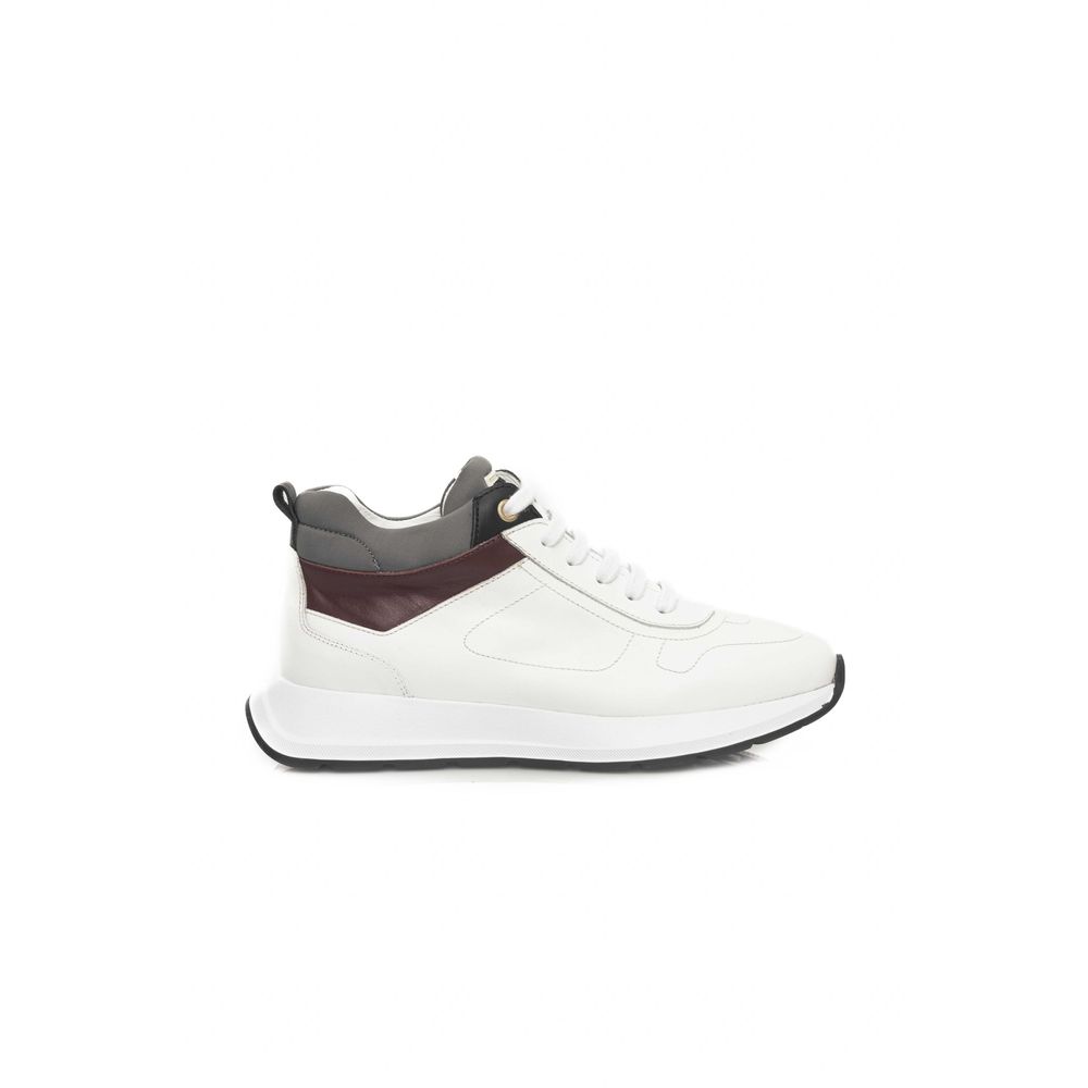 Cerruti 1881 White Leather Women's Platform Sneakers