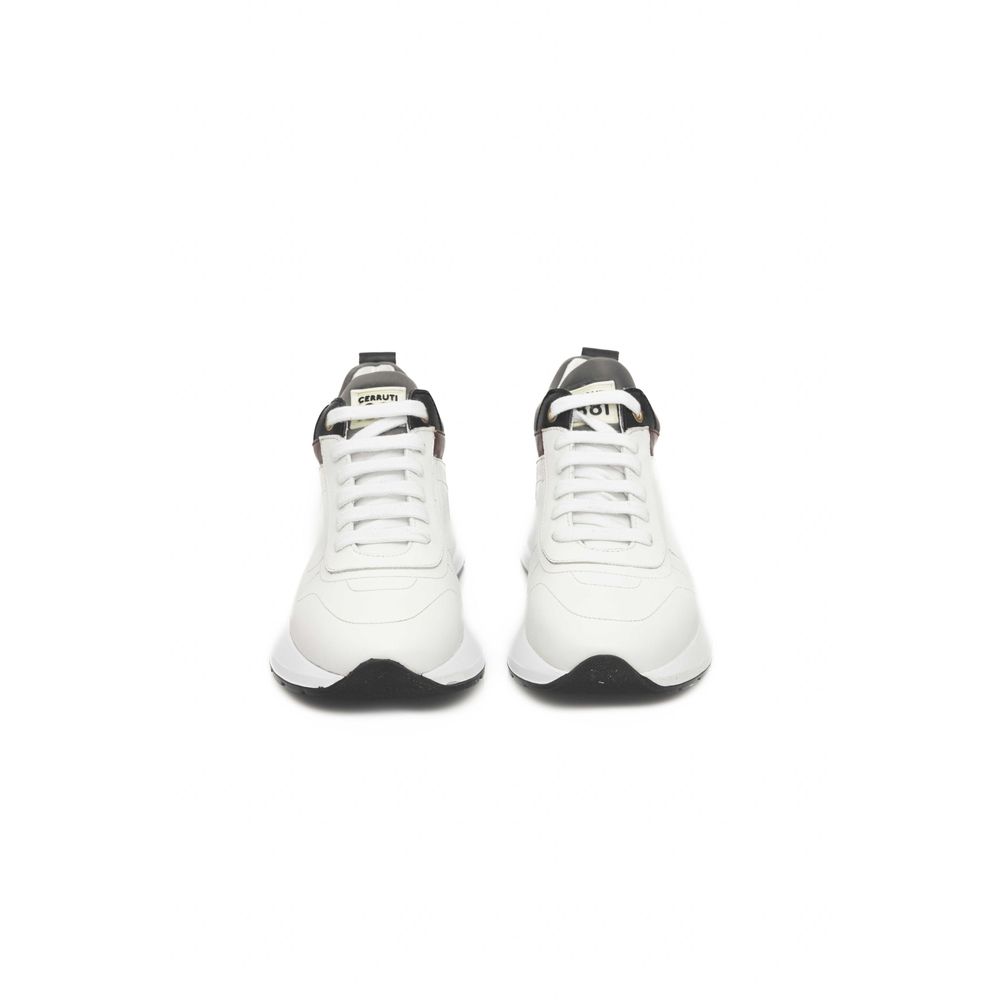 Cerruti 1881 White Leather Women's Platform Sneakers