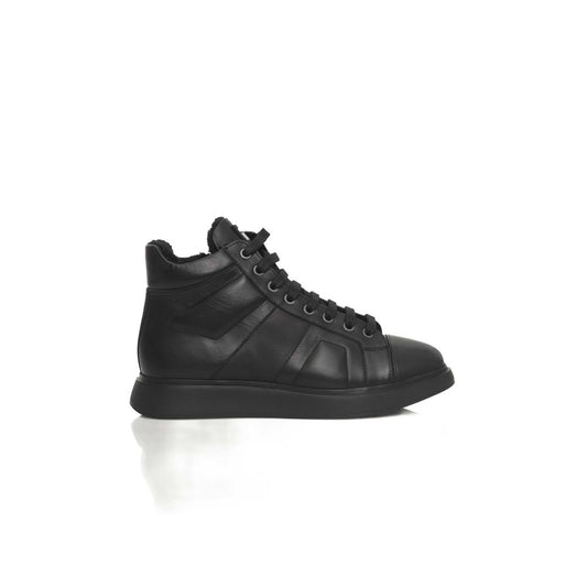 Cerruti 1881 Schwarzes Leder Damen Sneaker