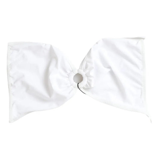 Dolce &amp; Gabbana White Nylon Stretch Swimsuit Top Bikini