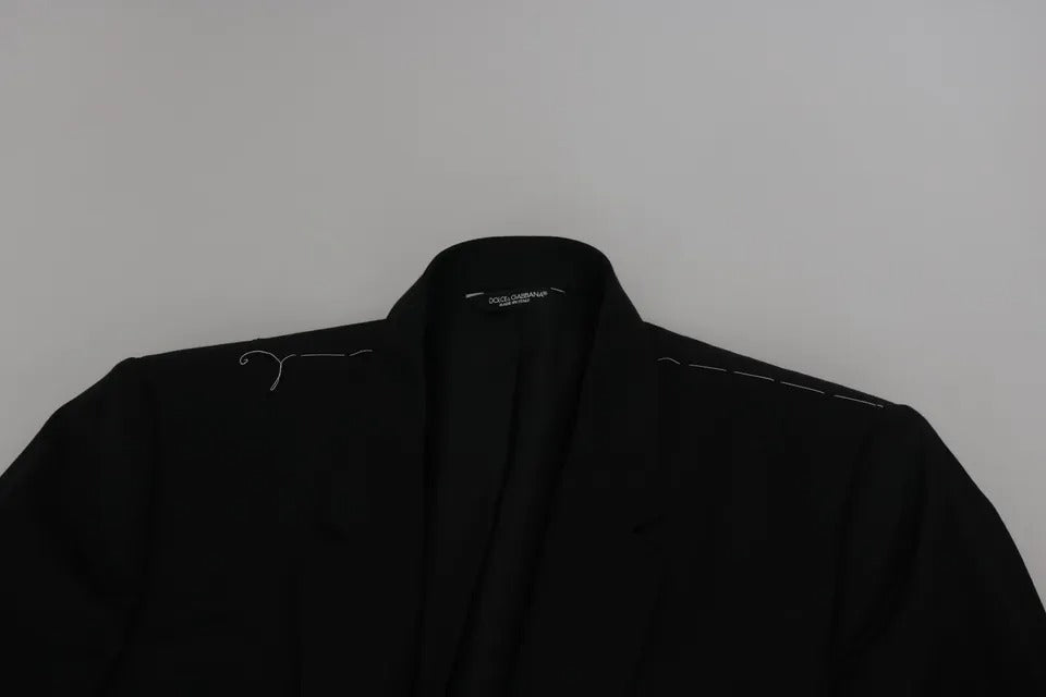 Dolce & Gabbana Schwarze schlanke Jacke Mantel Blazer MARTINI