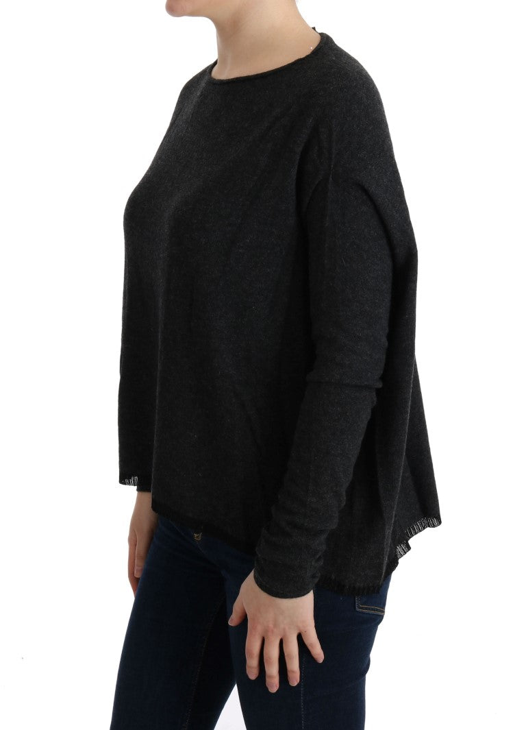 Costume National Elegant Grey Crew Neck Sweater