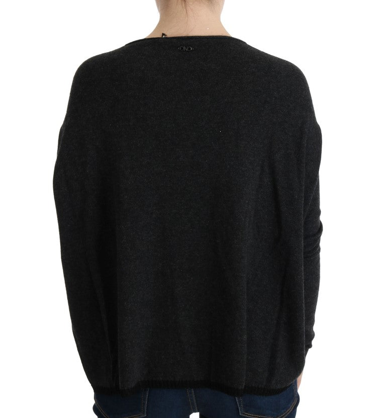 Costume National Elegant Grey Crew Neck Sweater