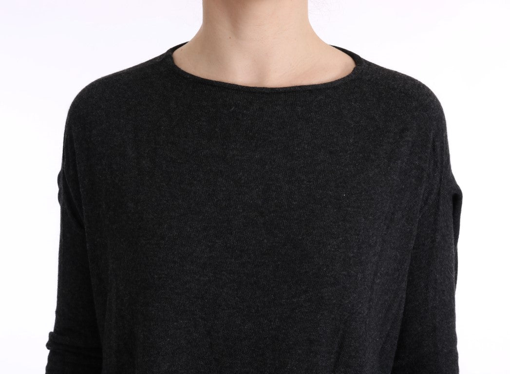 Costume National Elegant Grey Crew Neck Sweater